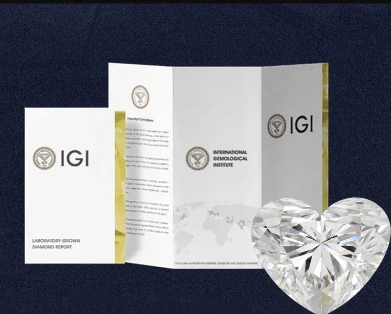 1CT VS1 CVD Lab Grown Diamond - Heart Shape Cut, IGI Certified, EFG White Color | Perfect for Engagement Rings, Wedding Bands & Fine Jewelry
