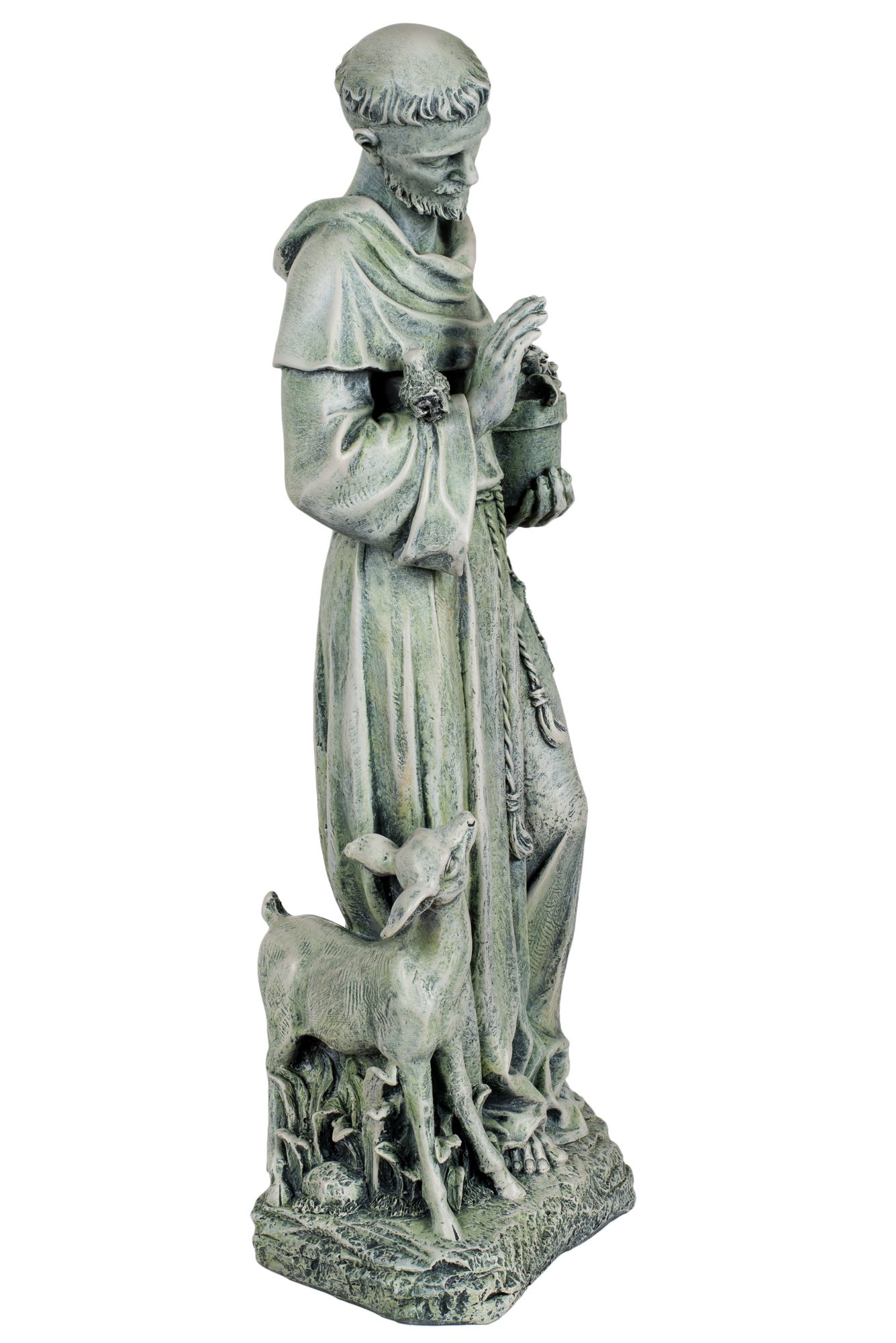 Joseph's Studio by Roman 18-Inch St. Francis with Fawn Garden Statue - Religious Outdoor Decor, Angel Statue, Patron Saint of Animals - Perfect for Gardens, Patios & Church Landscapes