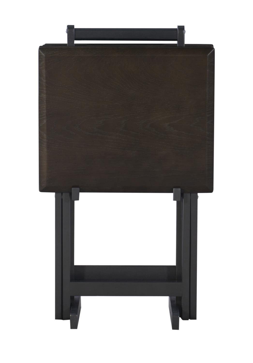 Linon Marlowe Grey Tray Table Set - Portable Side Table with Removable Tray for Living Room, Bedroom, or Outdoor Use