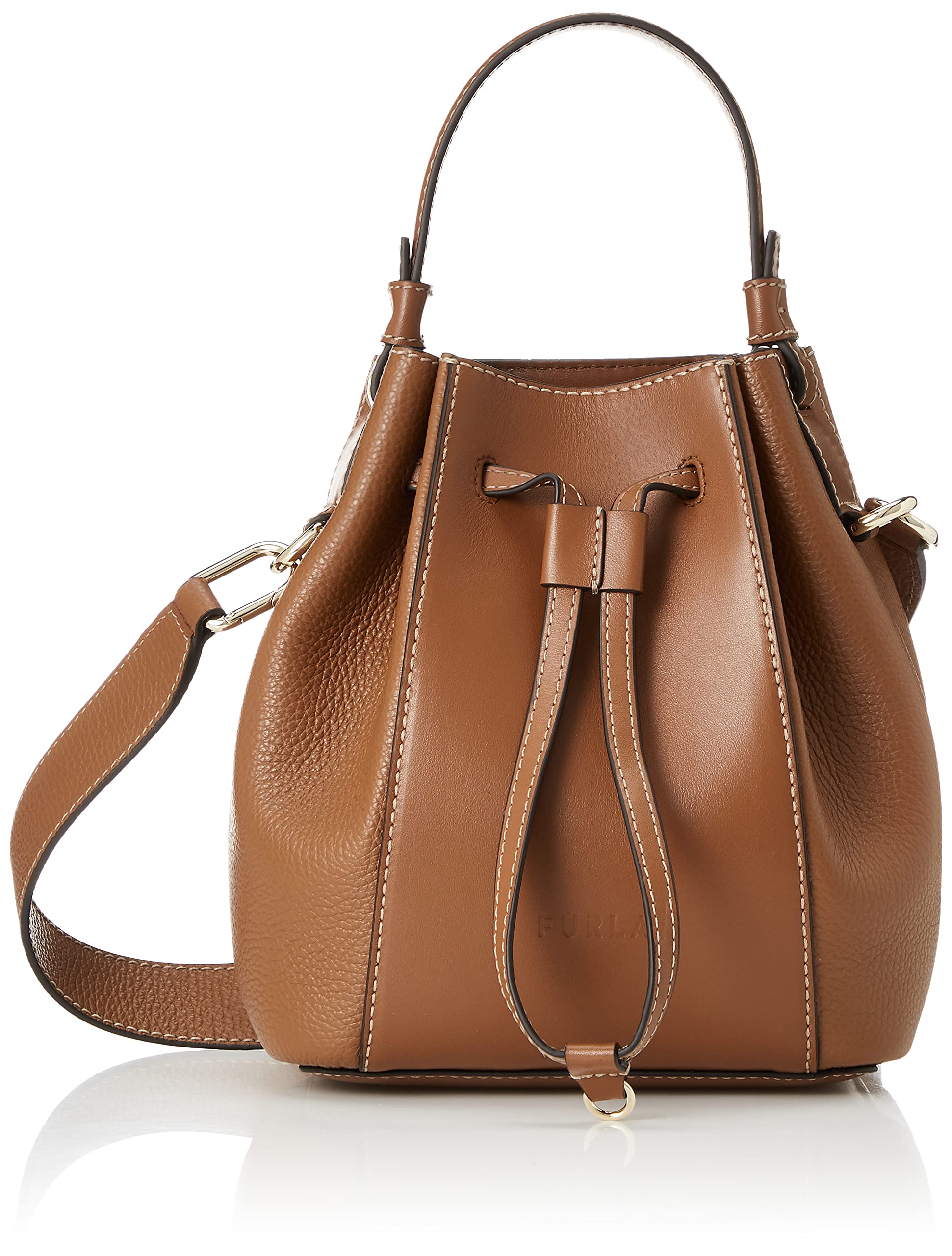 Furla Miastella Mini Bucket Bag - Stylish Leather Crossbody Purse for Women | Perfect for Everyday Use, Shopping & Travel