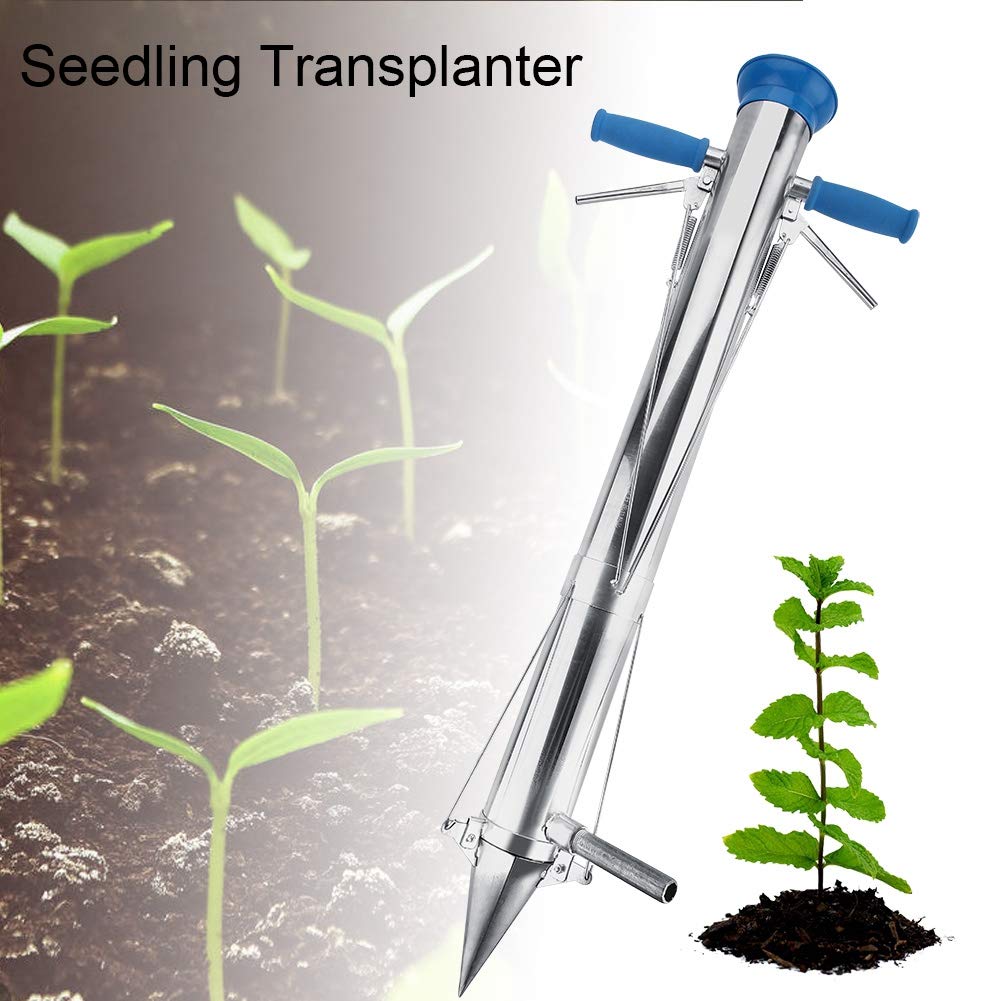 Durable Double-Handle Seedling Transplanter Tool - Manual Hand-Held Seed Planter for Vegetables & Fruits - Perfect for Greenhouse, Garden & Farm Planting