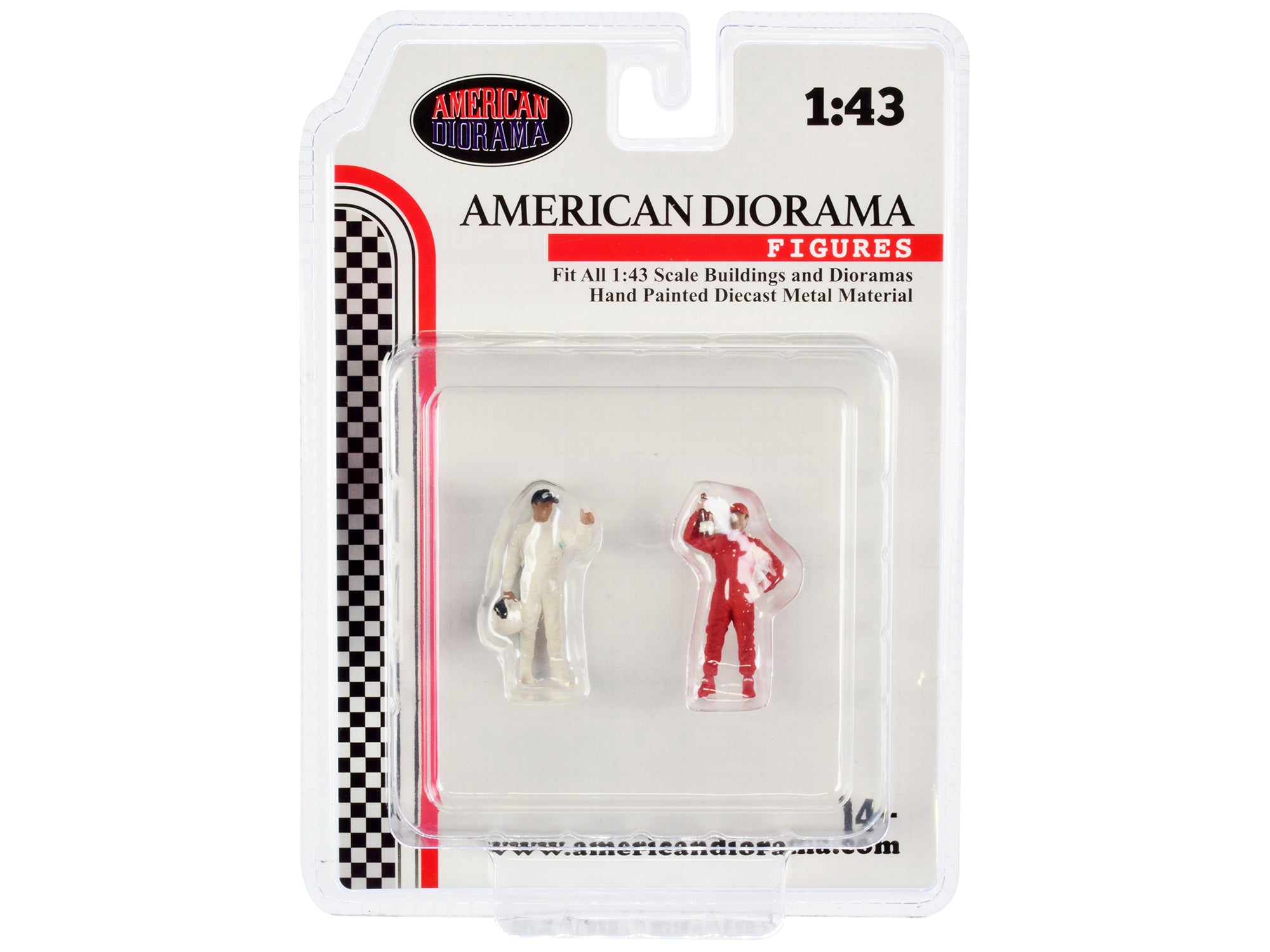 1/43 Scale Diecast Racing Legends 2000's Collectible Figures - Set of 2 by American Diorama - Perfect for Model Car Displays, Racing Enthusiast Gifts & Collector Showcases