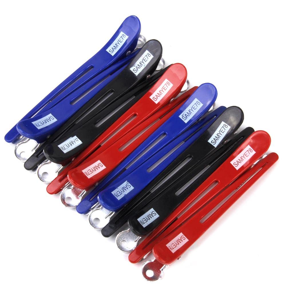 LOSA 12-Piece Sectioning Clips for Hair Styling - Professional Hairdressing Clamps for Salon & Home Use - Perfect for Curling, Cutting & Coloring Hair