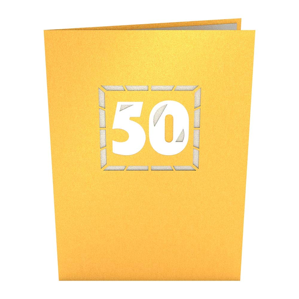 Lovepop 50th Birthday Pop Up Greeting Card - 3D Anniversary Celebration Card for Wife, Husband, Parents - Perfect for Golden Jubilee, Milestone Birthdays & Special Occasions