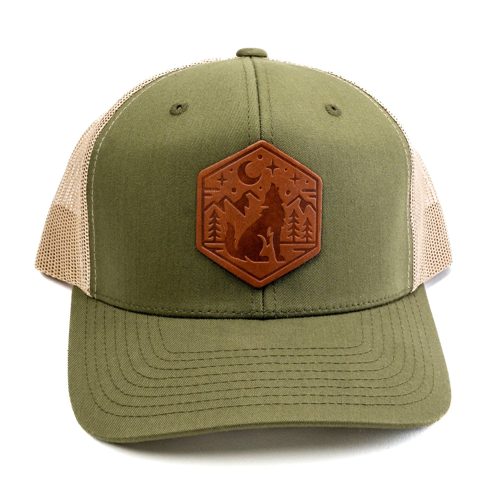 Howling Wolf Trucker Hat for Men & Women - Adjustable Snapback Cap for Outdoor, Hiking, and Casual Wear