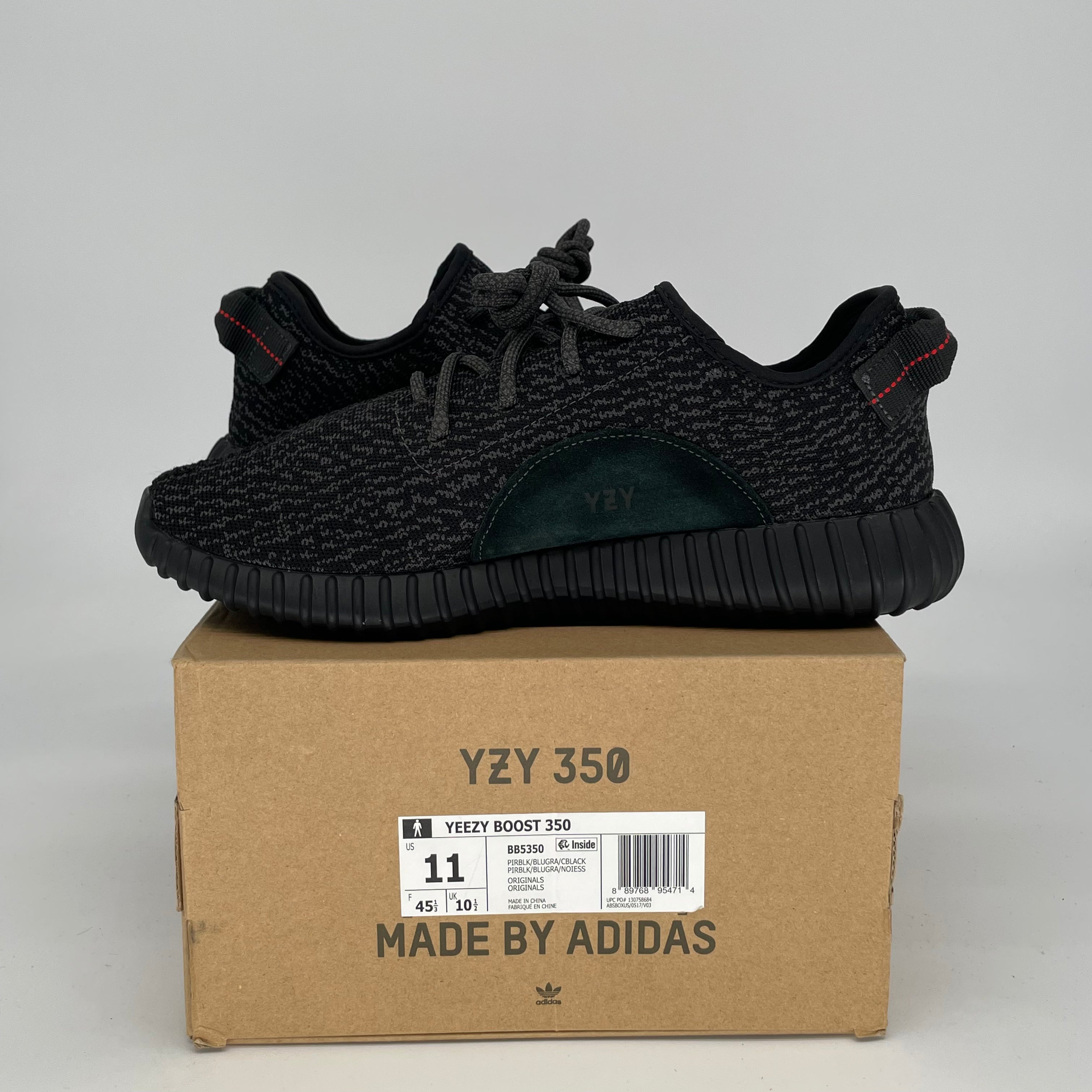 Adidas Yeezy Boost 350 V2 Pirate Black Men's Running Shoes Size 11 - Comfortable Sneakers for Casual Wear, Gym & Street Fashion