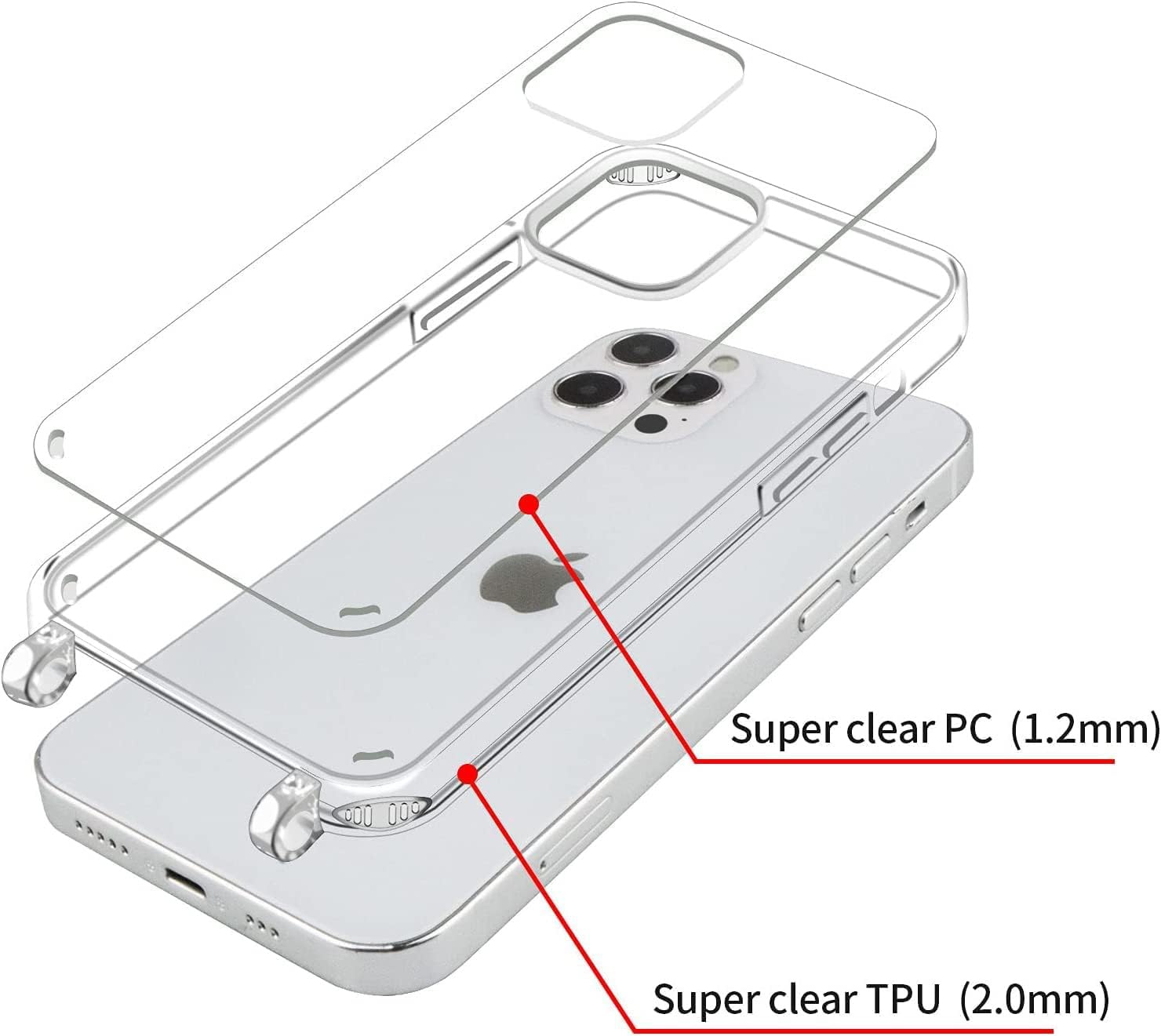 **Nupcknn Clear iPhone 14 Pro Max Case with Adjustable Neck Strap – 6.7 Inch Transparent Protective Cover with Lanyard (Gold) – Perfect for Travel, Work, and Hands-Free Convenience**