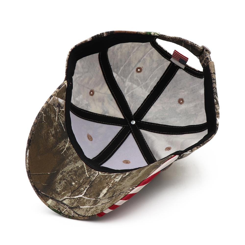 American Flag Camo Baseball Cap - Adjustable Snapback Hat for Men & Women - Hunting, Fishing, Outdoor Activities - Army Camouflage Summer Hat