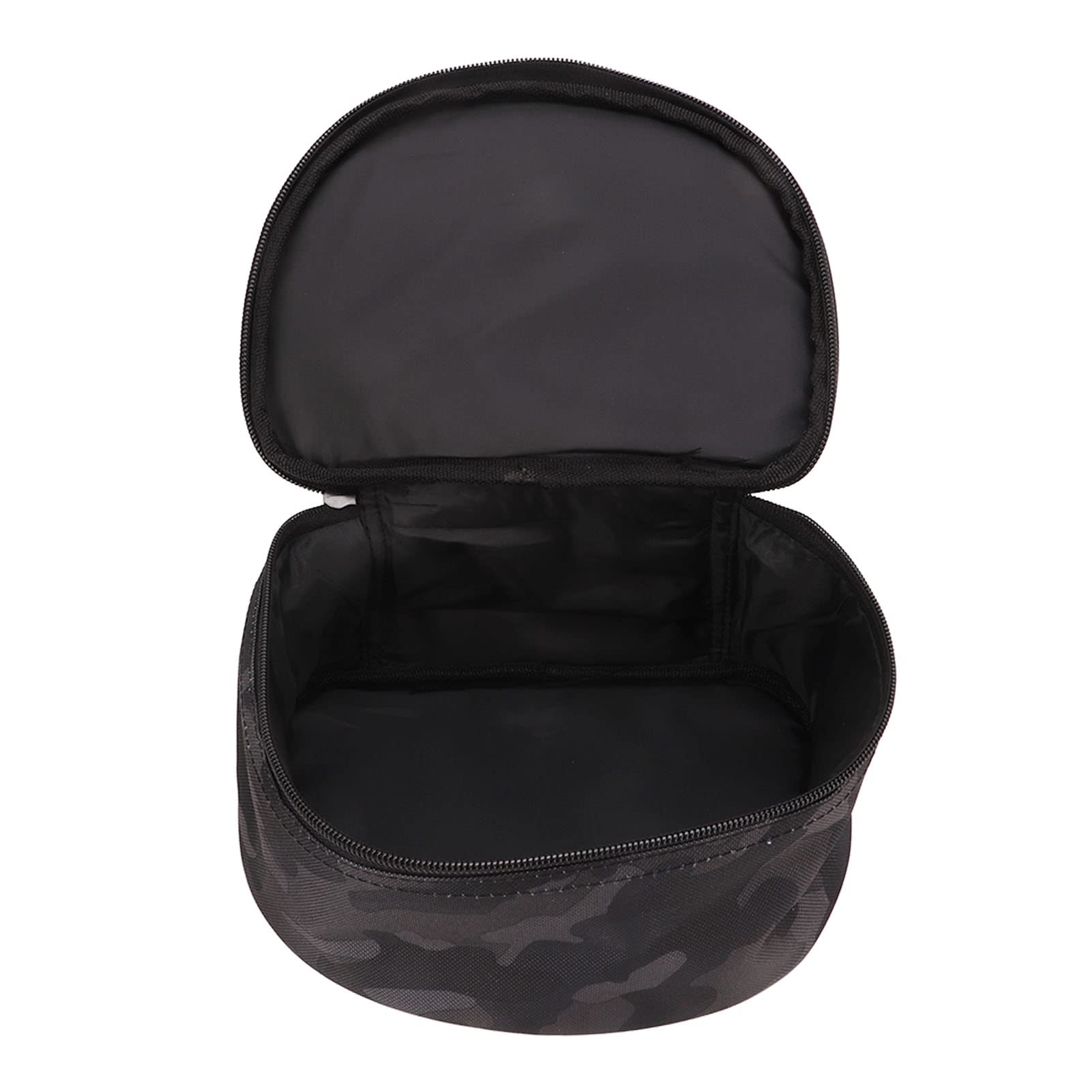 TOPNCN Fishing Tackle Storage Bag - Waterproof Zippered Oxford Cloth Reel Case for Saltwater & Freshwater Fishing - Portable Black Camo Gear Organizer for Bass, Trout, and Outdoor Adventures