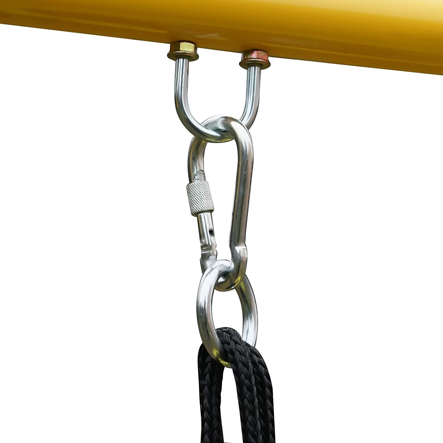 Heavy Duty Full Steel Metal Swing Stand Frame for Backyard - Blue & Yellow (Swing Not Included) | Outdoor Play Equipment for Kids, Parks & Gardens