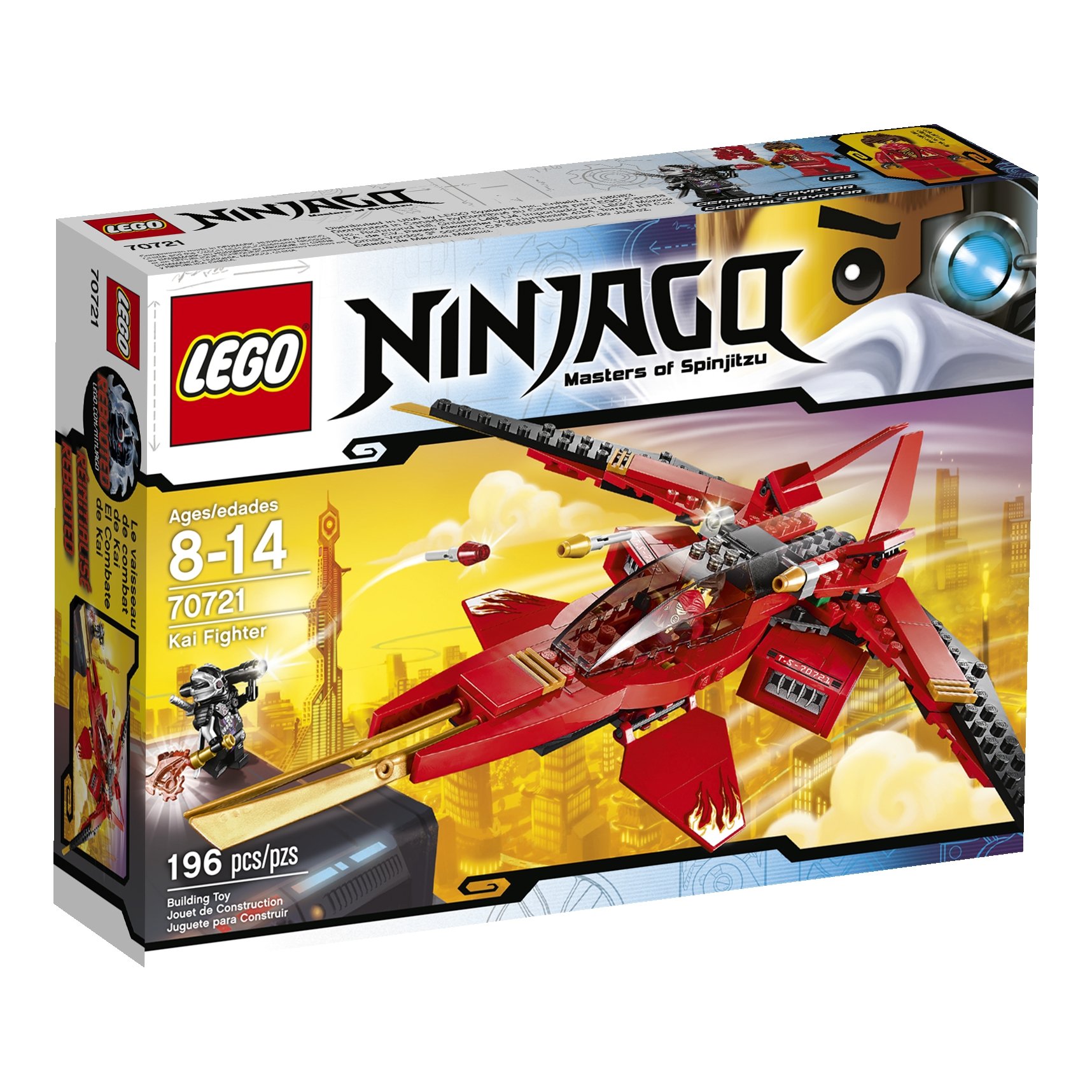 LEGO Ninjago 70721 Kai Fighter Building Toy Set - Kids Action Figure Playset for Creative Play & Ninja Battles | Perfect Gift for Boys & Girls Ages 7+ | Great for Birthday Parties & Collectors
