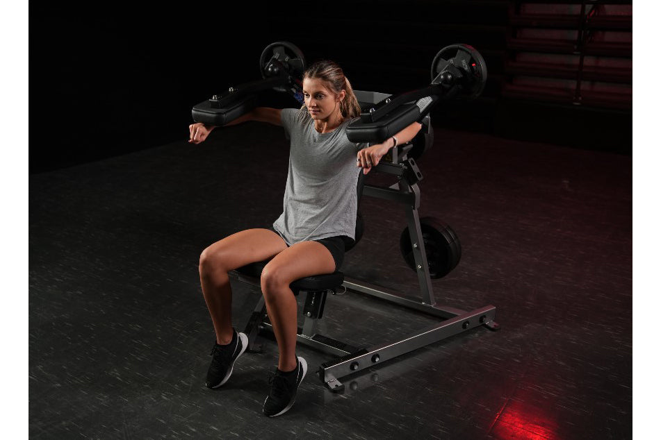 Hammer Strength Plate Loaded Lateral Raise Machine - Gym Shoulder Workout Equipment for Deltoid Training | Perfect for Home & Commercial Fitness Centers