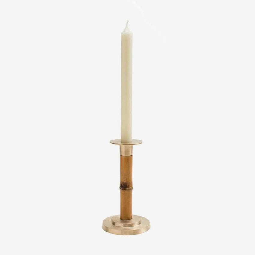 Elegant Bamboo Candlestick Holder - Natural Eco-Friendly Home Decor for Dining Table, Wedding Centerpiece & Romantic Candlelight Dinner