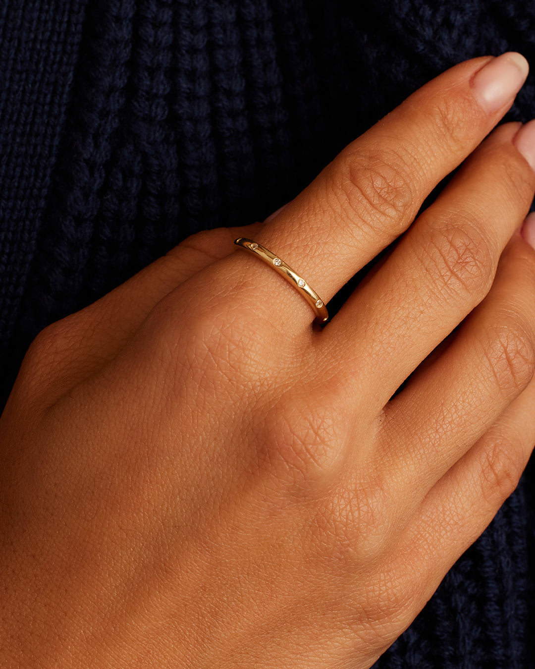 Diamond Lou Helium Ring for Women - Elegant 14K Gold Plated Cubic Zirconia Wedding Band - Perfect for Engagement, Anniversary & Special Occasions