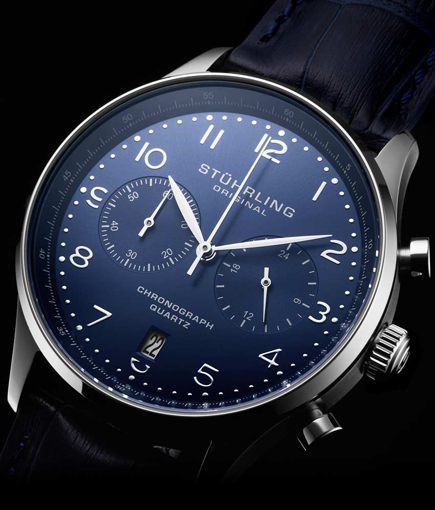 GR1 Q 4012 Men's Quartz Chronograph Watch 42mm - Stylish Sport & Dress Watch for Business, Casual & Outdoor Activities