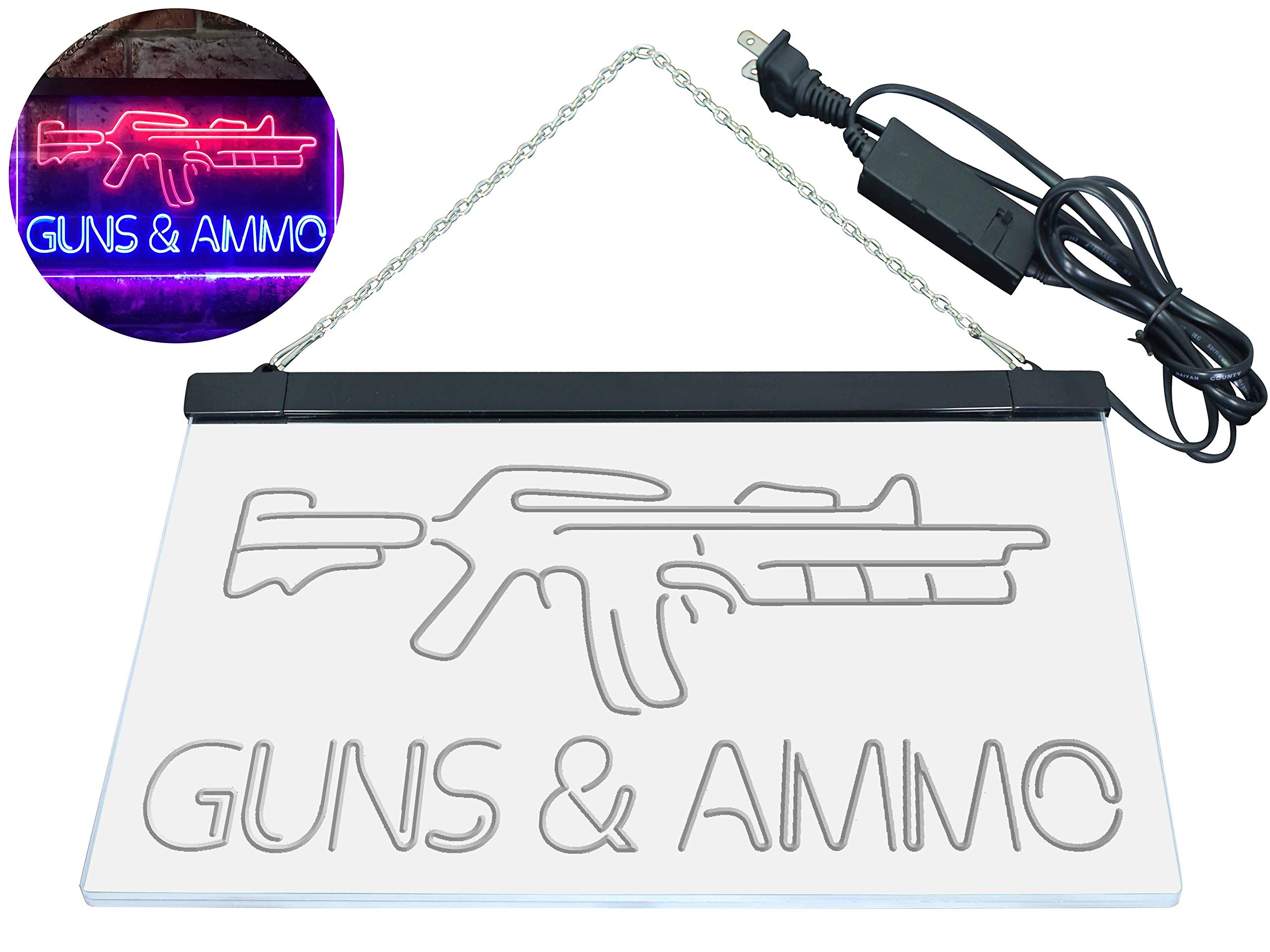 ADVPRO Dual Color LED Neon Sign - Red & Blue 16x12 for Bar & Man Cave