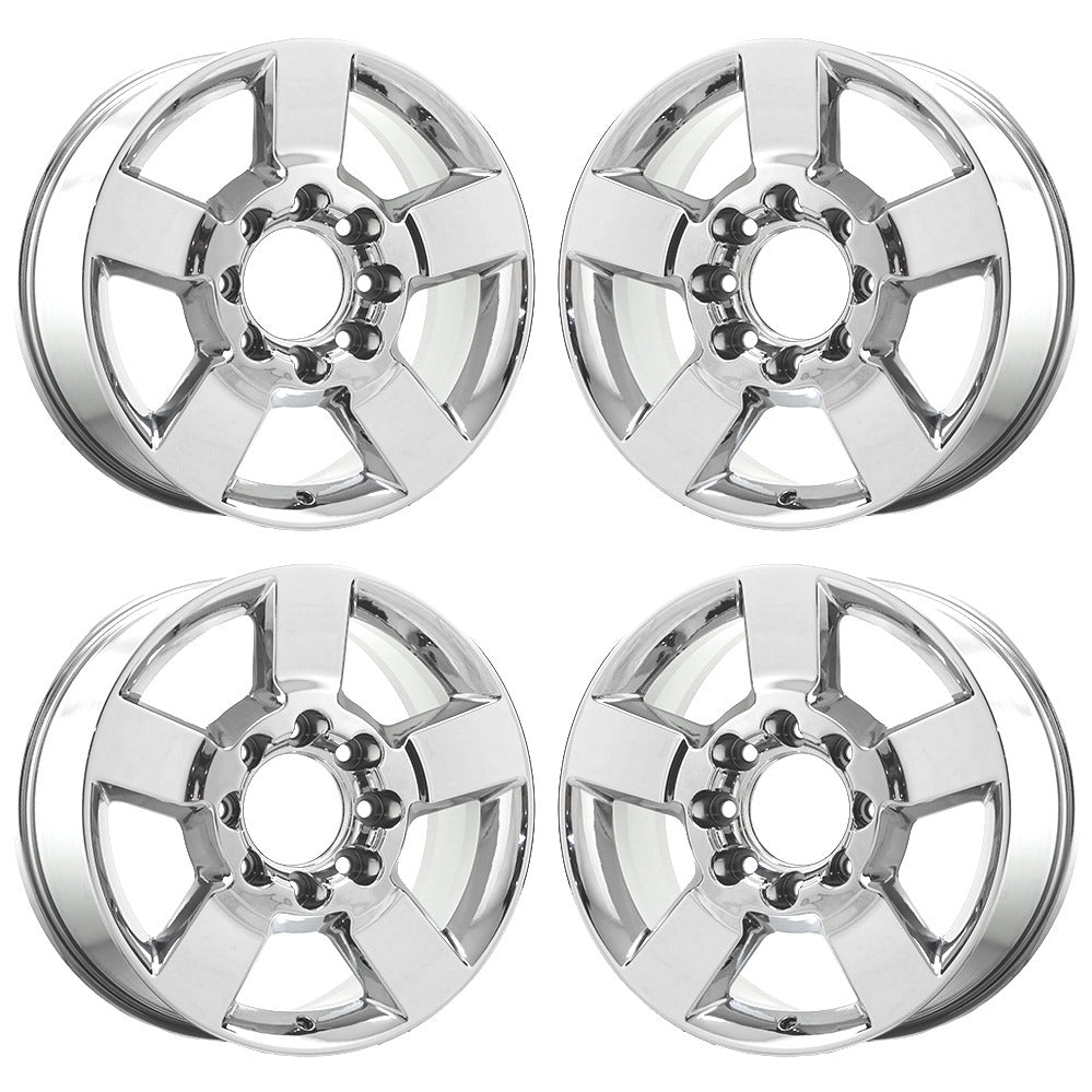 20 GMC Sierra 2500 3500 OEM Bright Chrome Wheels & Rims Set 5771 - Perfect for Off-Roading, Towing & Truck Upgrades