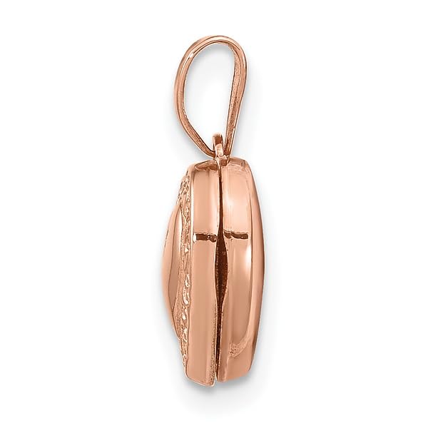 14K Solid Rose Gold Heart Locket Necklace - Personalized Photo Pendant with Engraving | Romantic Gift for Her, Anniversary, Valentine's Day, Mother's Day Jewelry