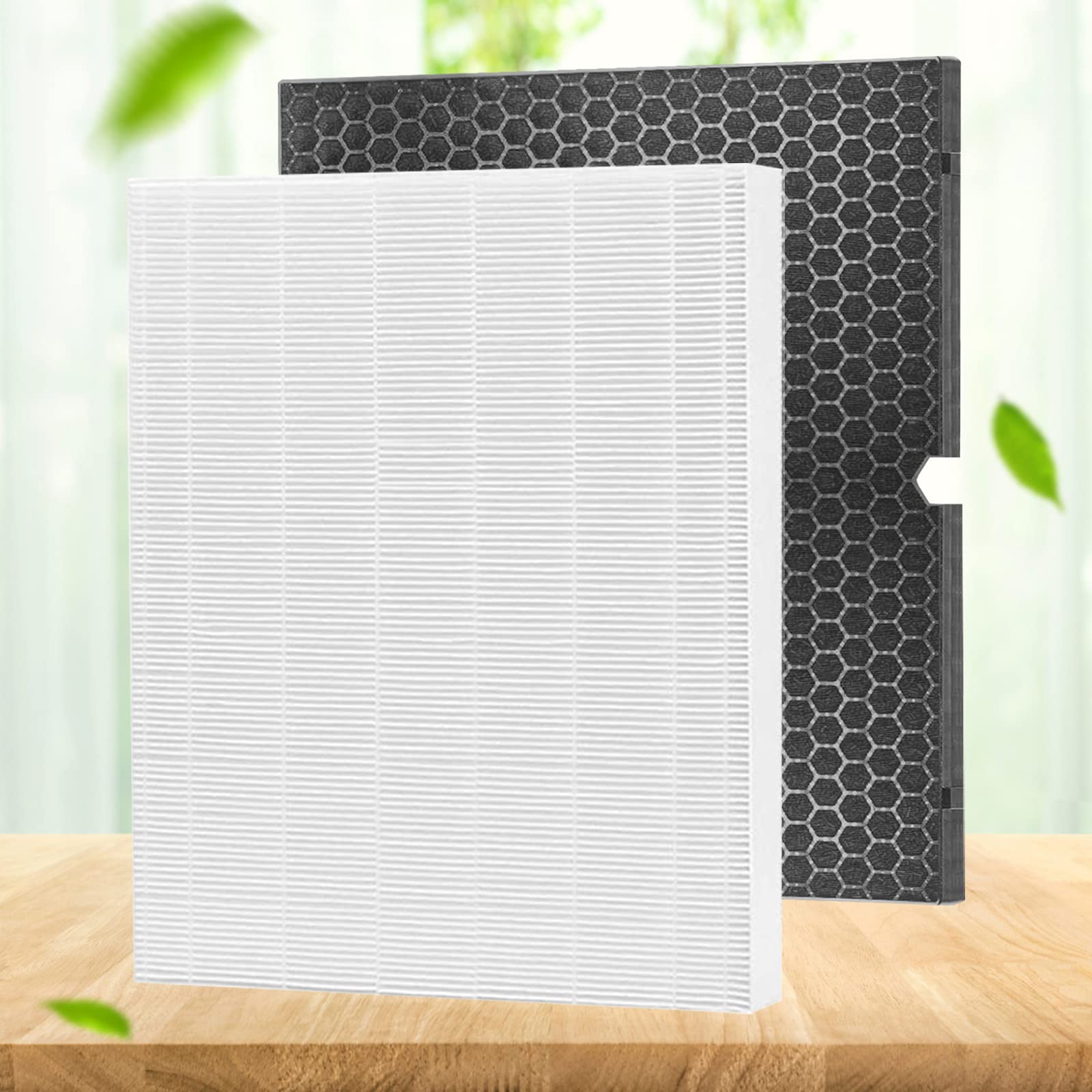 Winix 5500-2 Air Purifier Replacement Filter H (116130) - 2 HEPA Filters & 2 Activated Carbon Filters Combo Pack - Compatible with Winix 5500-2 Air Purifier - Improve Indoor Air Quality for Allergies & Pet Dander