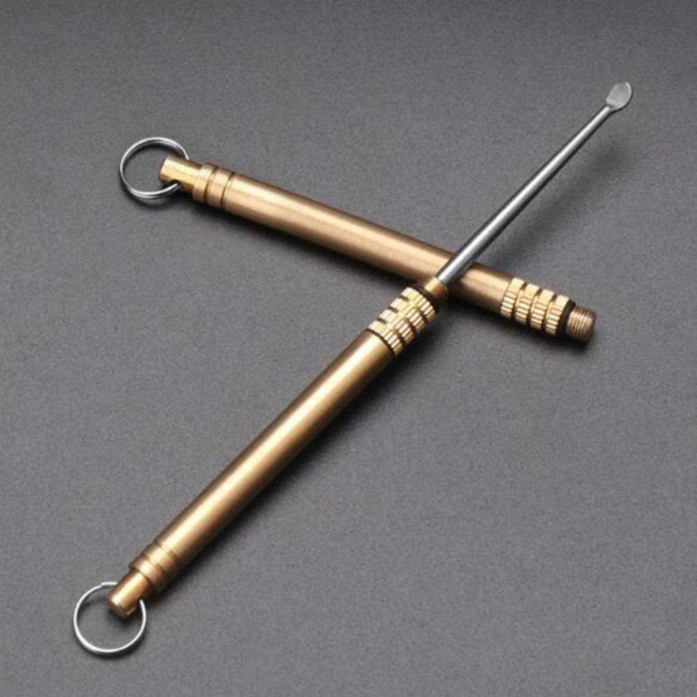 EXCEART Titanium Alloy Ear Wax Removal Kit - Folding Ear Cleaner Tool for Kids & Adults, Portable Earwax Cleaner with Ear Pick & Cleaning Tools - Perfect for Travel, Home & Daily Ear Hygiene Care