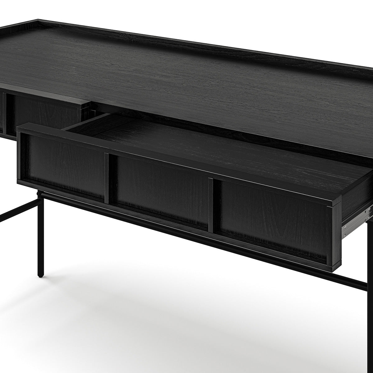Isla 2 Drawer Writing Desk - Modern Home Office Furniture for Small Spaces, Study & Work from Home (White Finish)