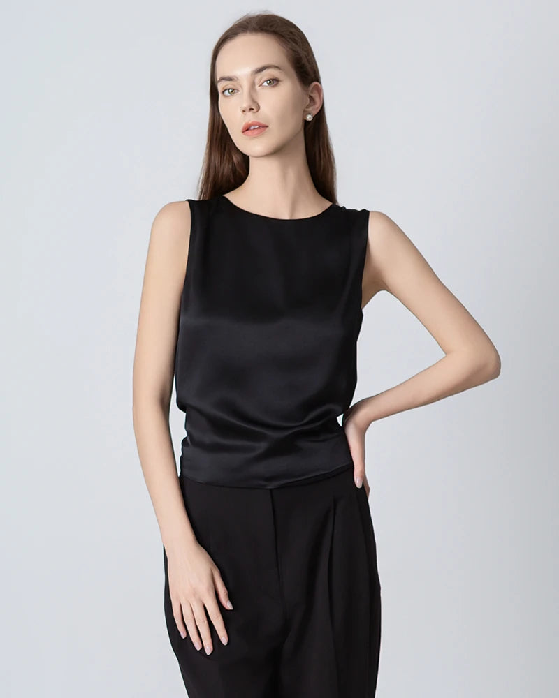 Elegant Silk Backless Tie Top for Women - Sexy & Comfortable Summer Blouse - Perfect for Date Night, Beach Outings & Evening Parties
