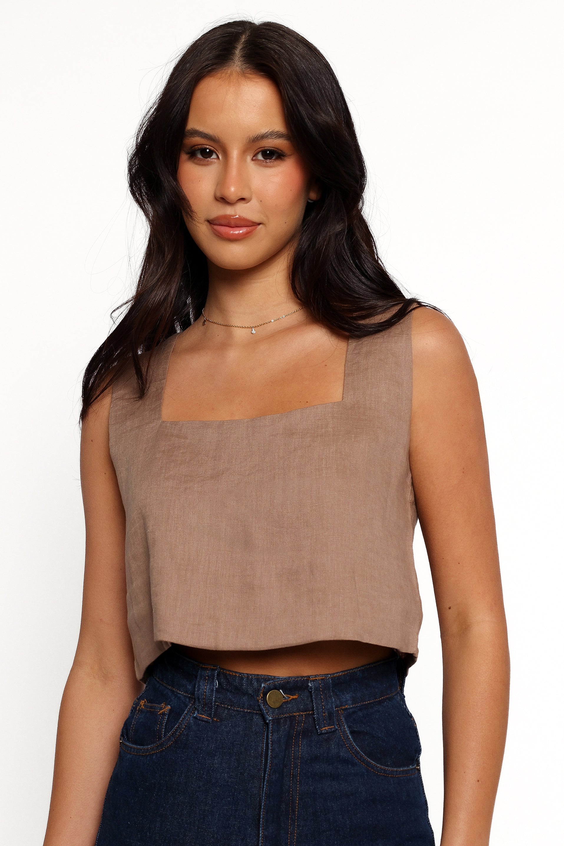Devlin Women's Mocha Top - Stylish Casual Blouse for Everyday Wear, Office, and Outings