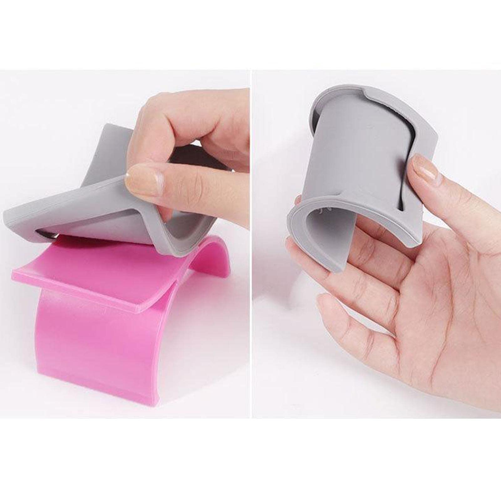 LOSA Silicone Hand Rest Cushion for Nail Art - Ergonomic Arm Support Pillow (Rose Red) - Perfect for Manicure, Gel Polish & Nail Extension Application at Home or Salon