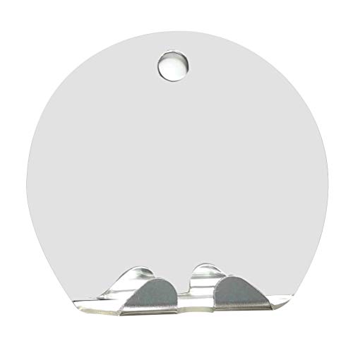 FRCOLOR Round Anti-Fog Travel Mirror - Unbreakable, Portable Shaving & Makeup Mirror for Bathroom, Bedroom, Home & Travel (Silver) - Perfect for Grooming, Cosmetics & Hotel Use
