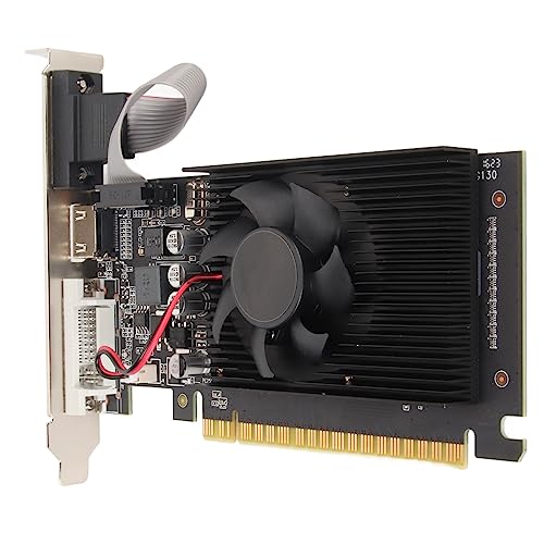 Jectse GT610 2GB 64bit GDDR3 PCIe 1.1 x16 Gaming Graphics Card with HDMI for Desktop PC - Perfect for Esports, Video Editing & 4K Multimedia