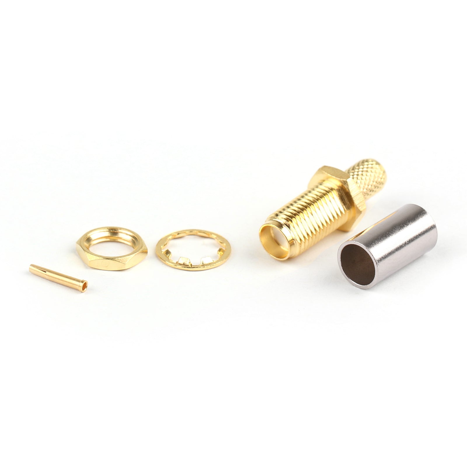 10Pcs SMA Female Jack RF Connector - Female Pin for RG58 RG142 RG400 LMR195 Cables - Perfect for Antenna, Radio, and Network Equipment Connections
