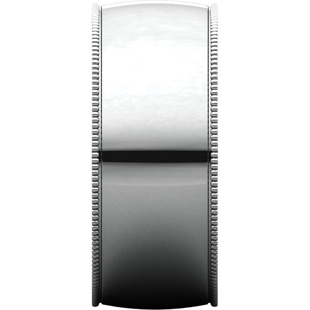 8mm Platinum Men's Wedding Band - Lightweight Comfort Fit with Milgrain Design - Perfect for Engagements, Anniversaries & Everyday Wear