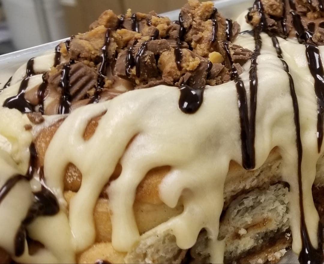 Gourmet Peanut Butter Cup Cinnamon Rolls - 6 oz (Pack of 12) | Delicious Breakfast Pastries & Dessert Treats for Holidays & Special Occasions