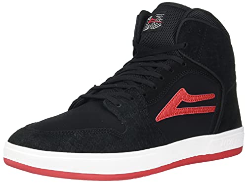 Black/Red Suede