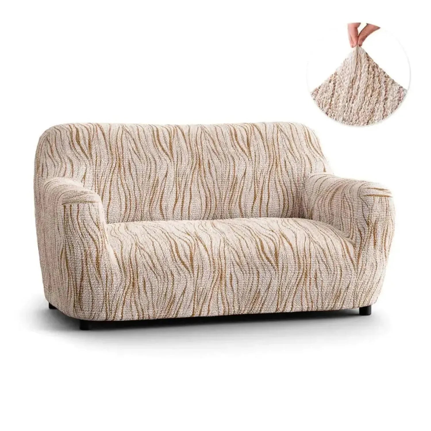 2 Seater Loveseat Slipcover - Soft Microfiber Fabric with Stylish Prints - Perfect for Living Room, Bedroom or Dorm Decor