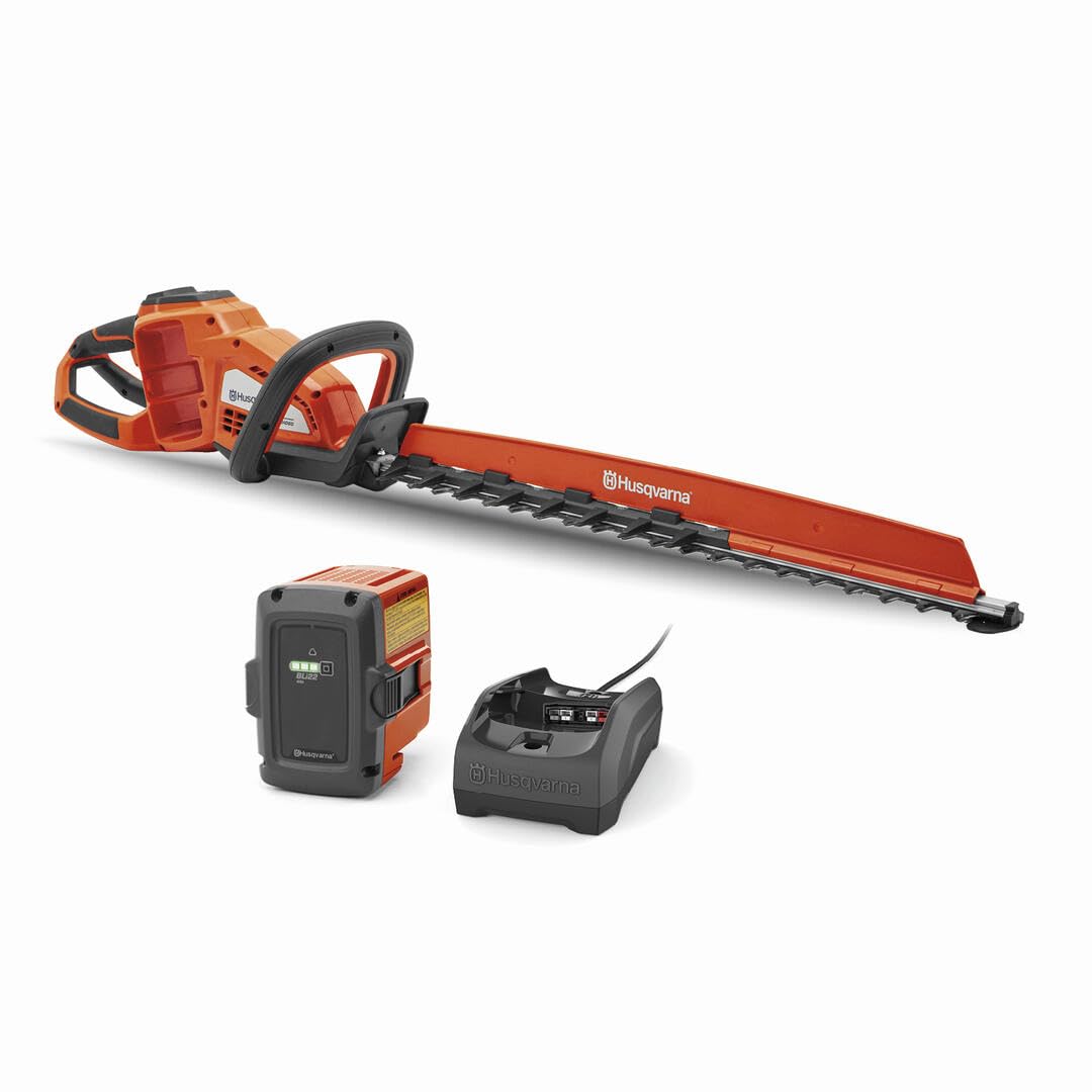 Husqvarna 320iHD60 24-Inch 40V Cordless Hedge Trimmer with Brushless Motor - Lightweight Battery-Powered Shrub Trimmer for Home & Garden Landscaping - Includes Lithium-Ion Battery & Charger - Perfect for Trimming Hedges, Bushes, and Shrubs