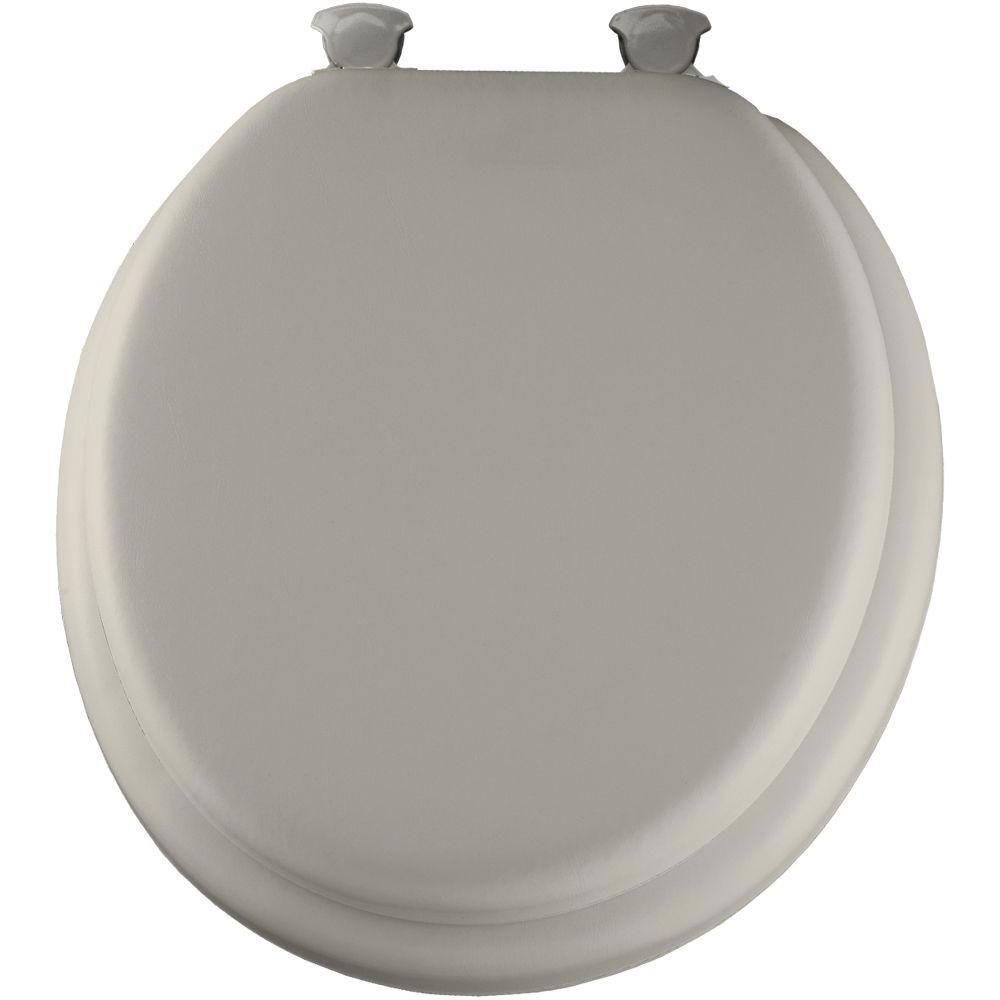 Bemis Lift Off Soft Round Closed Front Toilet Seat in Biscuit Color - Easy Installation, Durable & Comfortable Bathroom Toilet Seat for Home Use