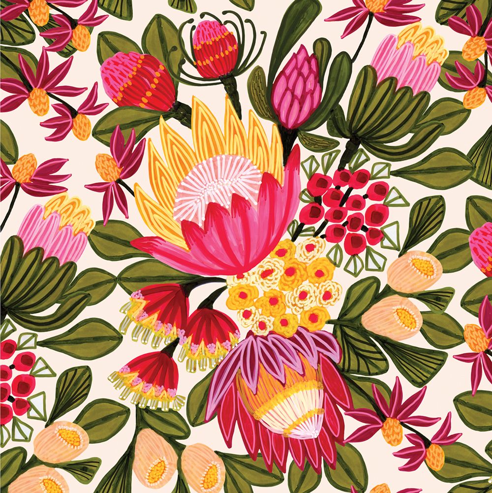Premium Kirsten Katz Greeting Card with Protea Madiba Design - Perfect for Birthdays, Anniversaries & Special Occasions