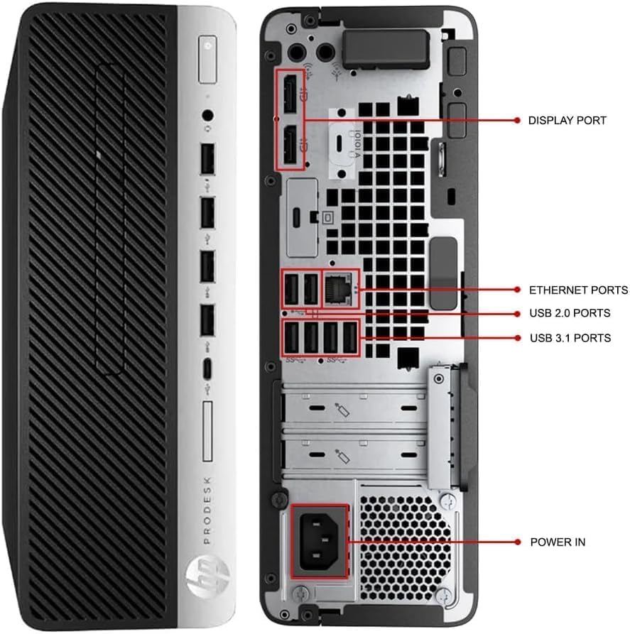 Renewed HP ProDesk 600 G5 SFF Business Desktop PC - Intel Core i5-9500 3.0GHz, 16GB RAM, 512GB SSD, WiFi, Bluetooth, Windows 11 Pro (Includes Keyboard & Mouse) | Perfect for Office Work, Home Computing & Small Business Use