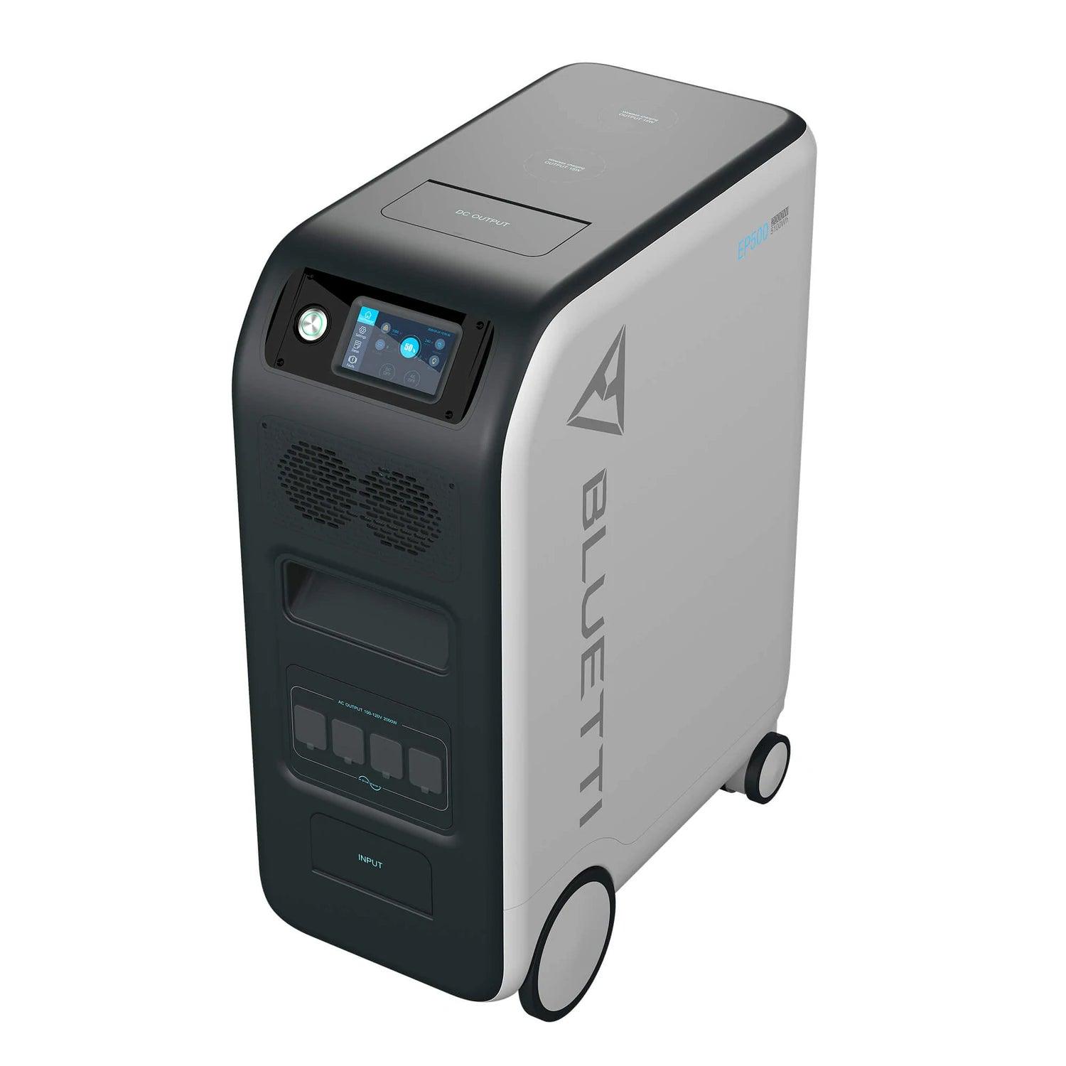 Bluetti EP500 Portable Solar Power Station - 5100Wh LiFePO4 Battery, 2000W Pure Sine Wave Inverter for Home Backup, Camping & Outdoor Adventures