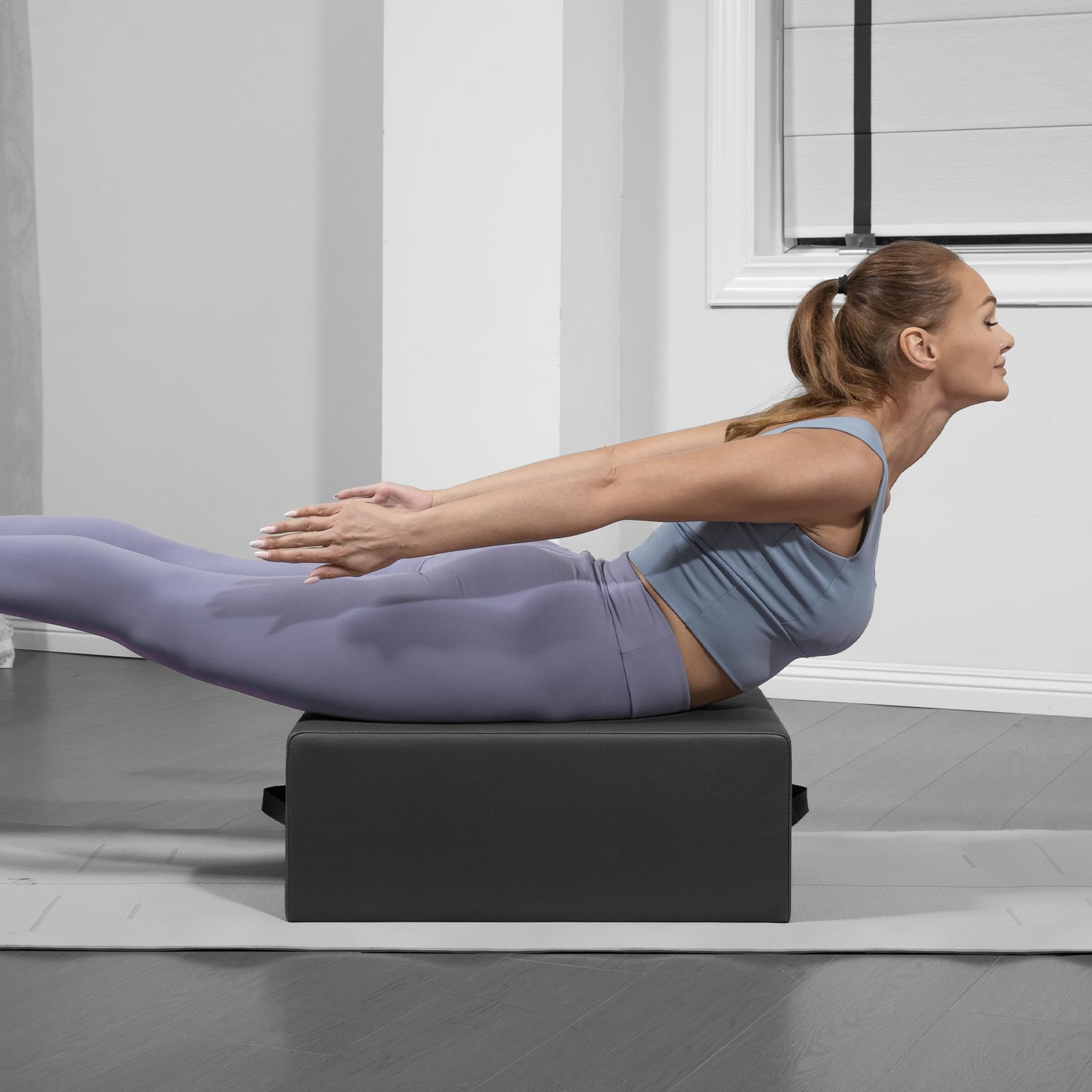 Premium Pilates Reformer Box for Improved Range of Motion & Flexibility - Standalone Exercise Equipment for Home & Studio Workouts (Black) | Ideal for Stretching, Strength Training & Rehabilitation Exercises