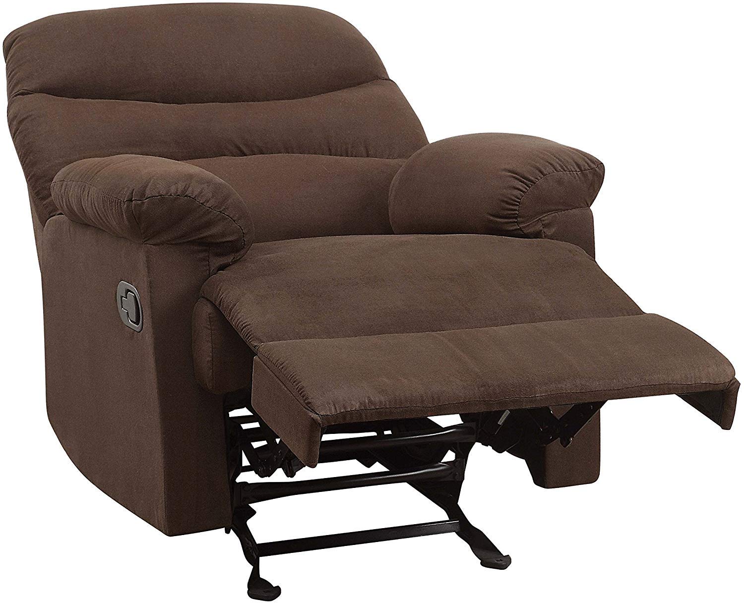 Comfortable Brown Microfiber Recliner Chair by Dallin - Ergonomic Design for Living Room, Home Theater & Office Relaxation