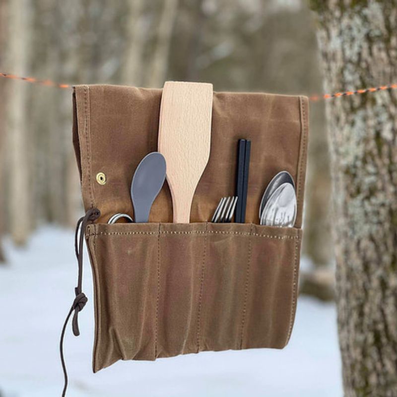 Campcraft Outdoors Utensil Roll - Waterproof Travel Cutlery Set for Camping, Hiking & Picnics | Compact & Durable Kitchen Utensil Holder for Outdoor Adventures