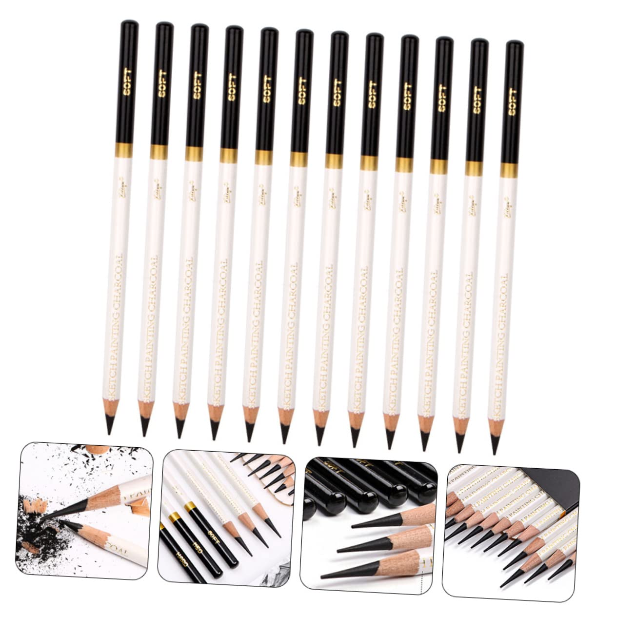 Cabilock 60 Pcs Black Sketch Pencils - Graphite Drawing Pencils for Artists, Students & Professionals - Perfect for Sketching, Shading & Art Projects