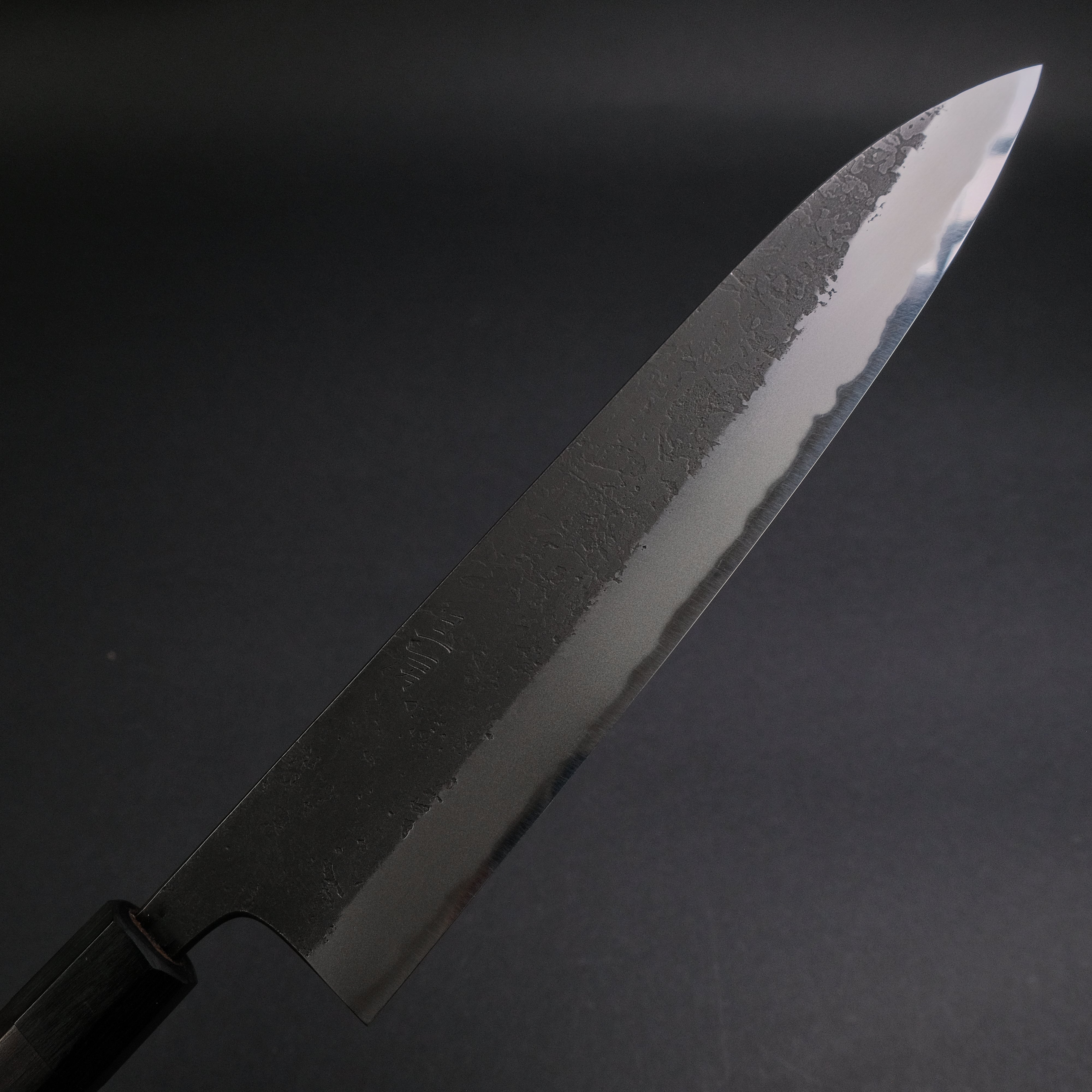 Premium Toshihiro Wakui Kurouchi Nashiji Blue #2 Gyuto 240mm Japanese Chef Knife - Handcrafted Ebony Handle - Professional Kitchen Knife for Sushi, Meat & Vegetables (Limited Discount)