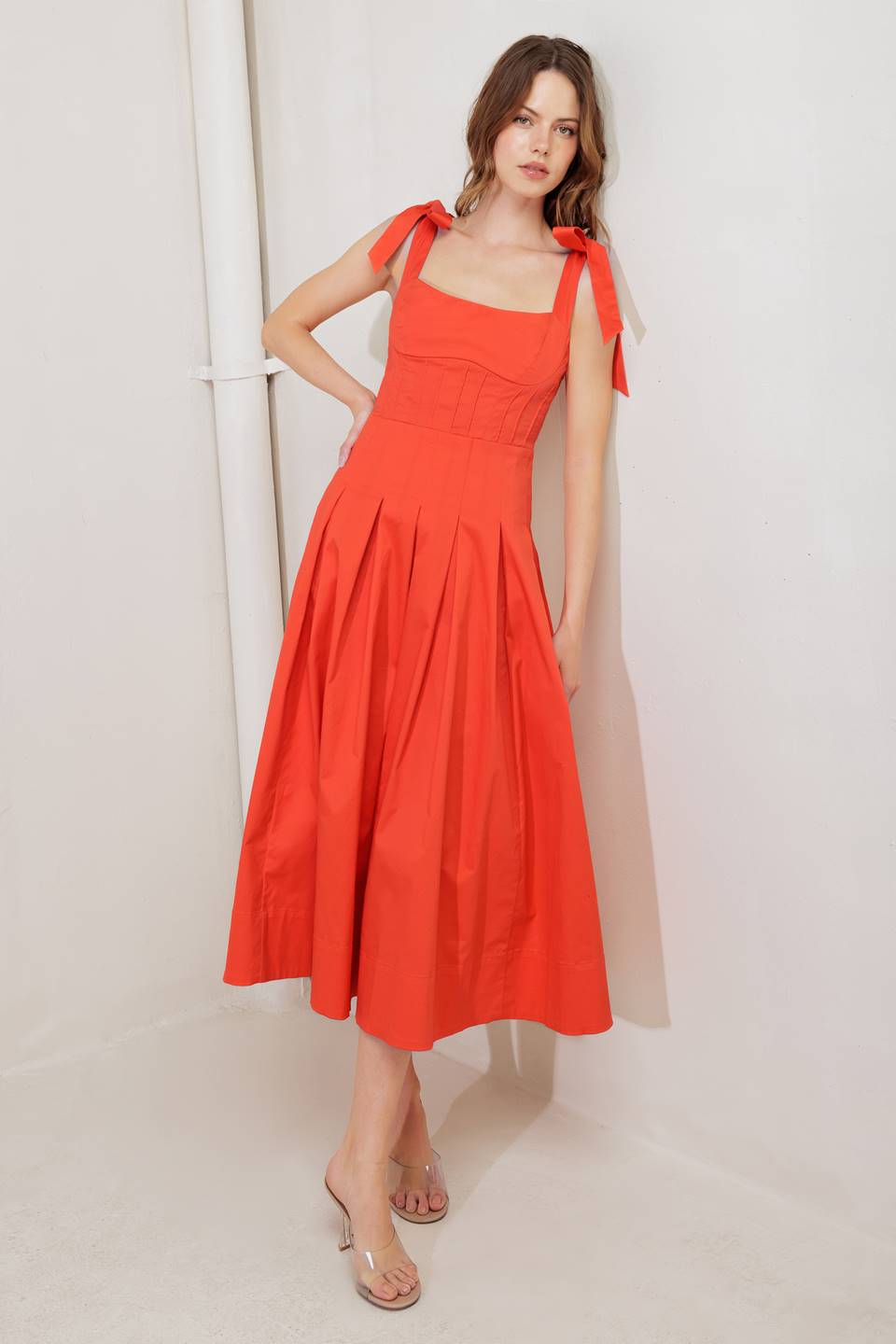 PALOMA MIDI DRESS in Red | Flowy Summer Dress for Women | Perfect for Beach Vacations, Date Nights & Outdoor Weddings