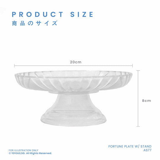 FORTUNE PLATE with Stand - 20cm x 8cm (AS77) - Feng Shui Home Decor for Wealth & Good Luck | Perfect for Living Room, Office Desk & Gift Giving
