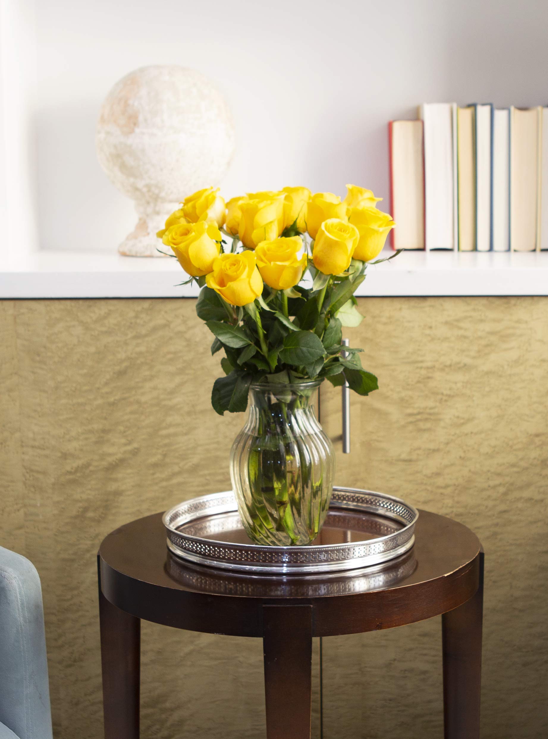 Fresh Yellow Roses Bouquet of 12 Stems - Premium Fall Collection Flowers for Birthday, Anniversary, Valentine's Day & Mother's Day Gifts - Next Day Delivery | Perfect for Home Decor, Wedding Centerpieces & Romantic Surprises