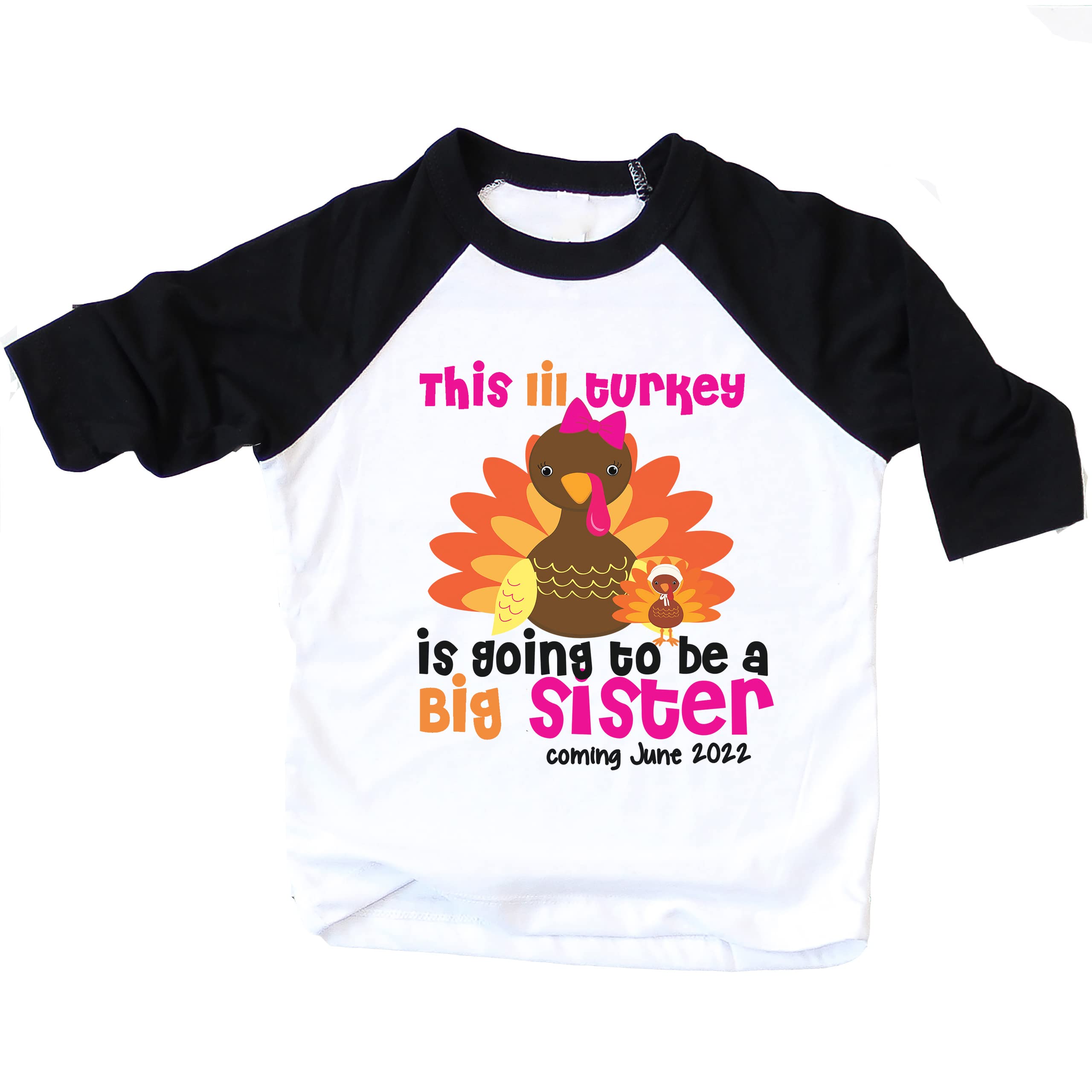Personalized Big Sister Thanksgiving Announcement Shirt - Custom Sibling Reveal Tee for Holiday Family Gatherings & Special Occasions (Size S)