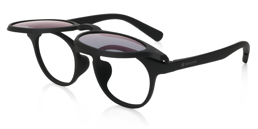 JINS x Snow Peak JINS Switch Flip Up Sunglasses 016 94 - Polarized UV Protection for Outdoor Activities, Hiking, and Driving
